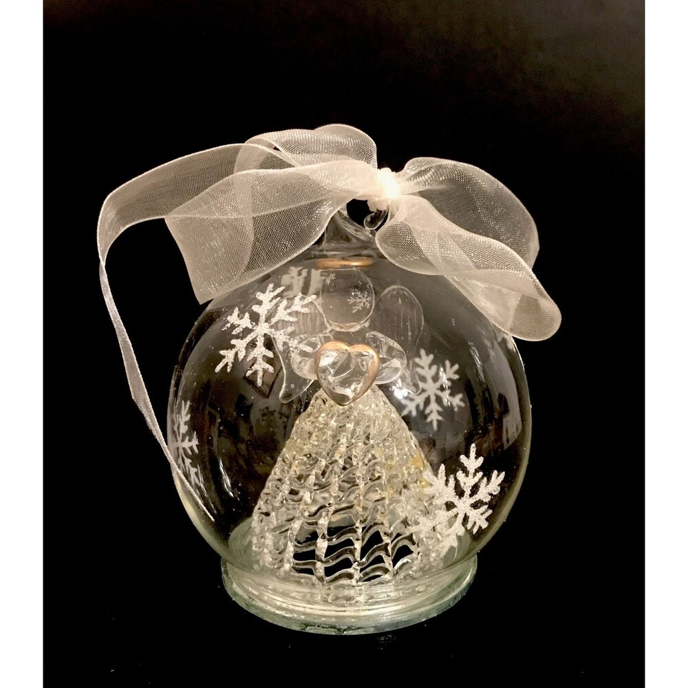 Spode  Blown Glass Praying Angel Christmas Ornament
